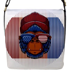 Gorilla Ape Zoo Mammal Usa Flap Closure Messenger Bag (s) by Sarkoni