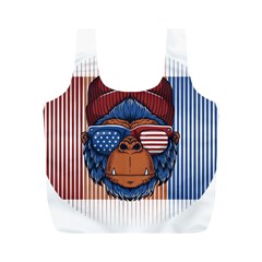 Gorilla Ape Zoo Mammal Usa Full Print Recycle Bag (m) by Sarkoni