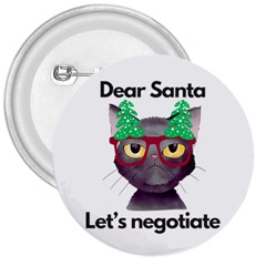 Cute Cat Glasses Christmas Tree 3  Buttons by Sarkoni