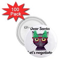 Cute Cat Glasses Christmas Tree 1 75  Buttons (100 Pack)  by Sarkoni