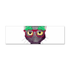 Cute Cat Glasses Christmas Tree Sticker Bumper (10 Pack) by Sarkoni