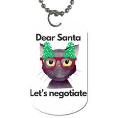 Cute Cat Glasses Christmas Tree Dog Tag (two Sides) by Sarkoni