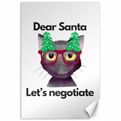 Cute Cat Glasses Christmas Tree Canvas 20  X 30  by Sarkoni