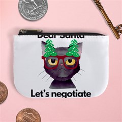 Cute Cat Glasses Christmas Tree Mini Coin Purse by Sarkoni