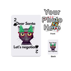 Cute Cat Glasses Christmas Tree Playing Cards 54 Designs (mini) by Sarkoni