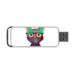 Cute Cat Glasses Christmas Tree Portable Usb Flash (two Sides) by Sarkoni