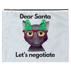 Cute Cat Glasses Christmas Tree Cosmetic Bag (xxxl) by Sarkoni