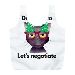 Cute Cat Glasses Christmas Tree Full Print Recycle Bag (l) by Sarkoni