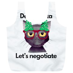 Cute Cat Glasses Christmas Tree Full Print Recycle Bag (xl) by Sarkoni