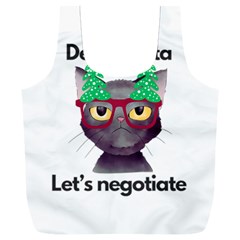 Cute Cat Glasses Christmas Tree Full Print Recycle Bag (xxl) by Sarkoni