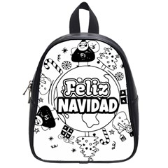 Christmas Santa Snow Happy Joy School Bag (small) by Sarkoni