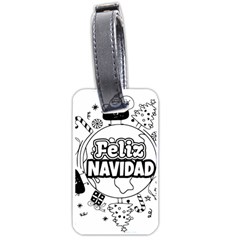 Christmas Santa Snow Happy Joy Luggage Tag (one Side) by Sarkoni