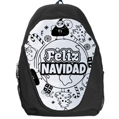 Christmas Santa Snow Happy Joy Backpack Bag by Sarkoni