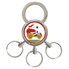 Christmas Santa Claus 3-ring Key Chain by Sarkoni