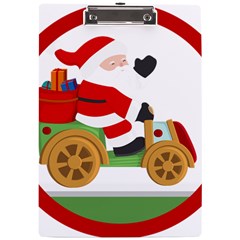 Christmas Santa Claus A4 Acrylic Clipboard by Sarkoni