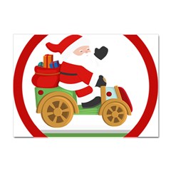 Christmas Santa Claus Crystal Sticker (a4)