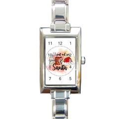 Santa Cookies Christmas Rectangle Italian Charm Watch by Sarkoni