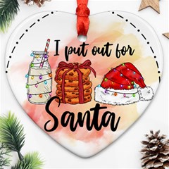 Santa Cookies Christmas Ornament (heart) by Sarkoni