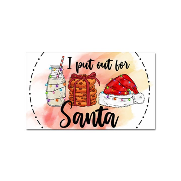 Santa Cookies Christmas Sticker (Rectangular)