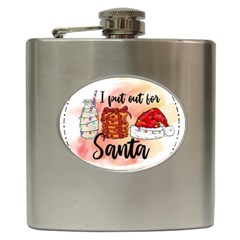 Santa Cookies Christmas Hip Flask (6 Oz) by Sarkoni