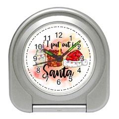 Santa Cookies Christmas Travel Alarm Clock by Sarkoni