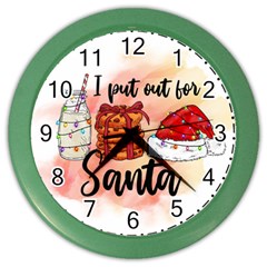 Santa Cookies Christmas Color Wall Clock by Sarkoni