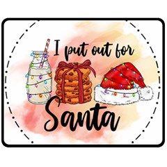 Santa Cookies Christmas Fleece Blanket (medium) by Sarkoni