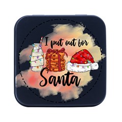 Santa Cookies Christmas Square Metal Box (black) by Sarkoni