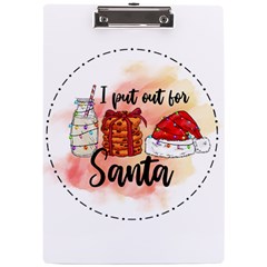 Santa Cookies Christmas A4 Acrylic Clipboard by Sarkoni