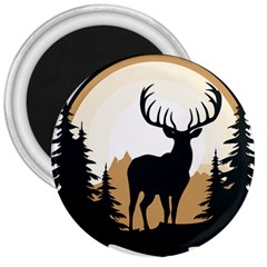 Deer Wildlife Nature 3  Magnets by Sarkoni