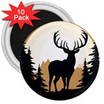 Deer Wildlife Nature 3  Magnets (10 pack)  Front