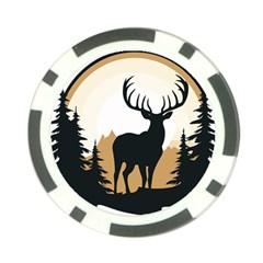 Deer Wildlife Nature Poker Chip Card Guard by Sarkoni