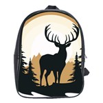 Deer Wildlife Nature School Bag (Large) Front