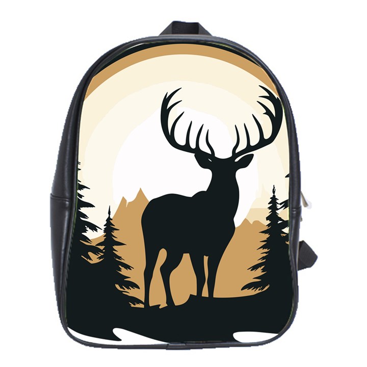 Deer Wildlife Nature School Bag (Large)