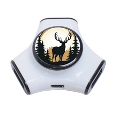 Deer Wildlife Nature 3-port Usb Hub by Sarkoni