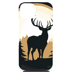 Deer Wildlife Nature Iphone 14 Black Uv Print Case by Sarkoni