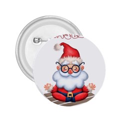 Santa Glasses Yoga Chill Vibe 2 25  Buttons