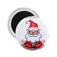 Santa Glasses Yoga Chill Vibe 2 25  Magnets