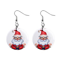 Santa Glasses Yoga Chill Vibe Mini Button Earrings