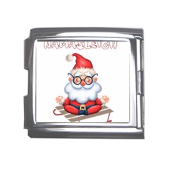 Santa Glasses Yoga Chill Vibe Mega Link Italian Charm (18mm)