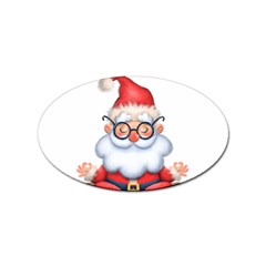 Santa Glasses Yoga Chill Vibe Sticker (oval)