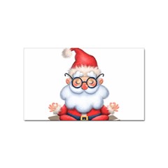 Santa Glasses Yoga Chill Vibe Sticker (rectangular) by Sarkoni