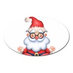 Santa Glasses Yoga Chill Vibe Oval Magnet Front