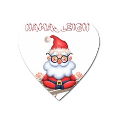 Santa Glasses Yoga Chill Vibe Heart Magnet