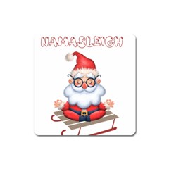 Santa Glasses Yoga Chill Vibe Square Magnet