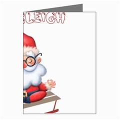 Santa Glasses Yoga Chill Vibe Greeting Card