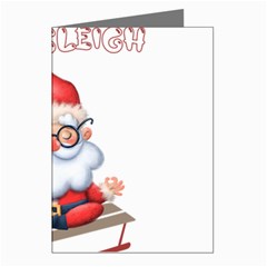 Santa Glasses Yoga Chill Vibe Greeting Cards (pkg Of 8)