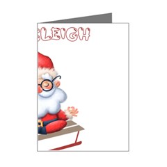 Santa Glasses Yoga Chill Vibe Mini Greeting Card