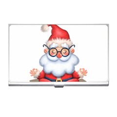 Santa Glasses Yoga Chill Vibe Business Card Holder