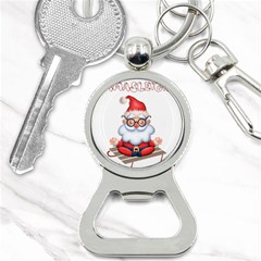 Santa Glasses Yoga Chill Vibe Bottle Opener Key Chain